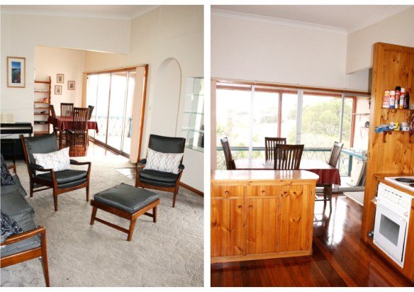 upstairs lounge and kitchen